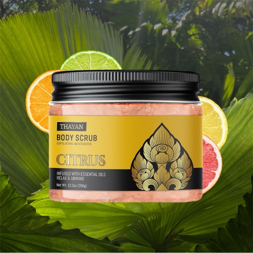 Thayan Pure Himalayan Salt Body Scrub- No Dyes, No Parabens, Cruelty Free